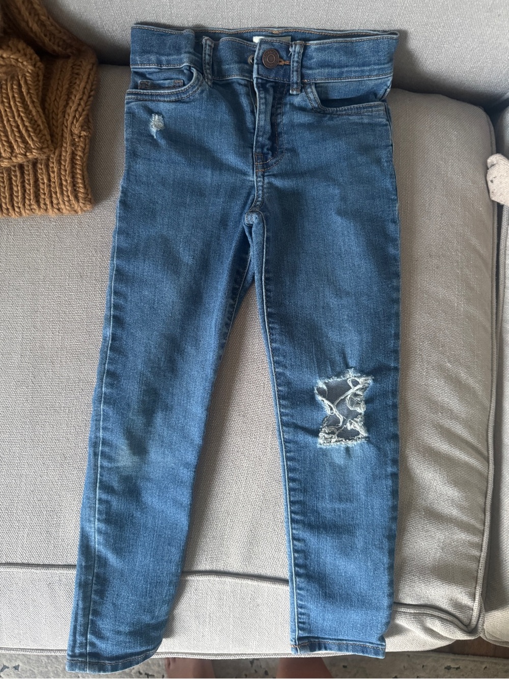 OshKosh B'gosh Girls' Blue Skinny Distressed Jeans
